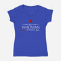 Hello Whovian My Old Friend-Womens-V-Neck-Tee-kharmazero