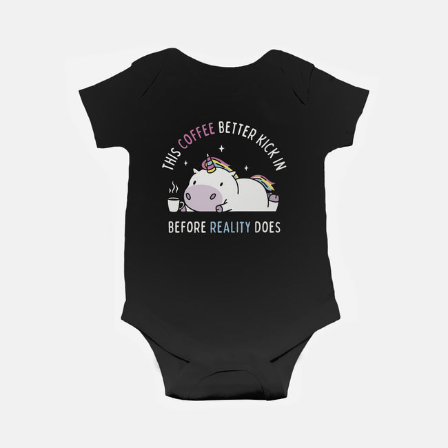 Coffee Before Reality-Baby-Basic-Onesie-brunopires