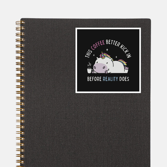 Coffee Before Reality-None-Glossy-Sticker-brunopires