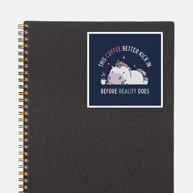 Coffee Before Reality-None-Glossy-Sticker-brunopires