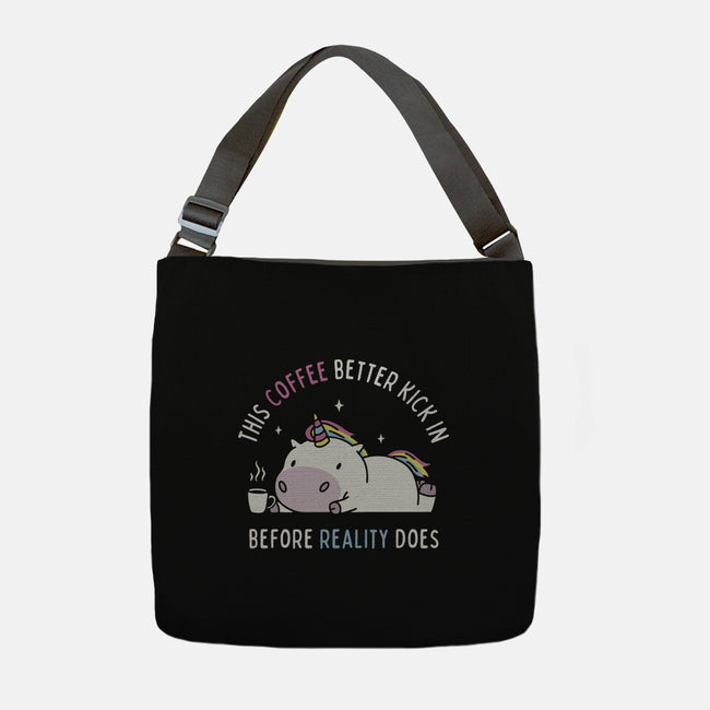 Coffee Before Reality-None-Adjustable Tote-Bag-brunopires