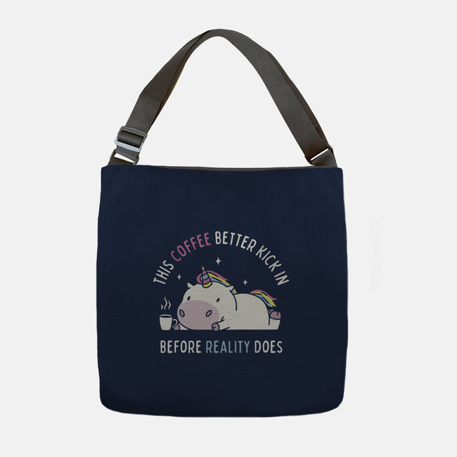 Coffee Before Reality-None-Adjustable Tote-Bag-brunopires