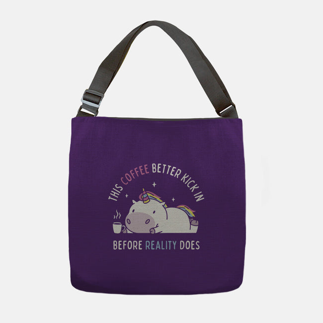 Coffee Before Reality-None-Adjustable Tote-Bag-brunopires