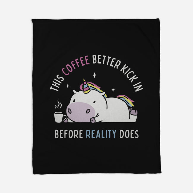 Coffee Before Reality-None-Fleece-Blanket-brunopires