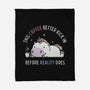 Coffee Before Reality-None-Fleece-Blanket-brunopires