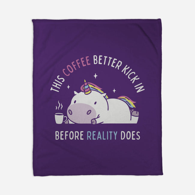 Coffee Before Reality-None-Fleece-Blanket-brunopires