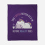 Coffee Before Reality-None-Fleece-Blanket-brunopires