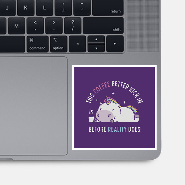Coffee Before Reality-None-Glossy-Sticker-brunopires