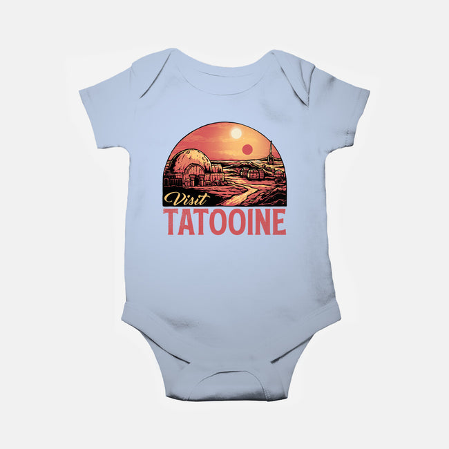 Visit This Planet-Baby-Basic-Onesie-glitchygorilla