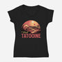 Visit This Planet-Womens-V-Neck-Tee-glitchygorilla