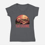 Visit This Planet-Womens-V-Neck-Tee-glitchygorilla