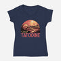 Visit This Planet-Womens-V-Neck-Tee-glitchygorilla