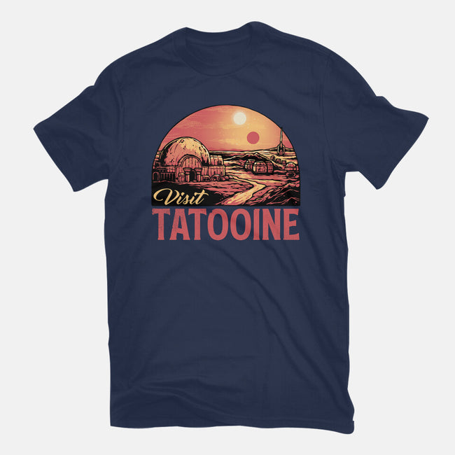 Visit This Planet-Womens-Fitted-Tee-glitchygorilla