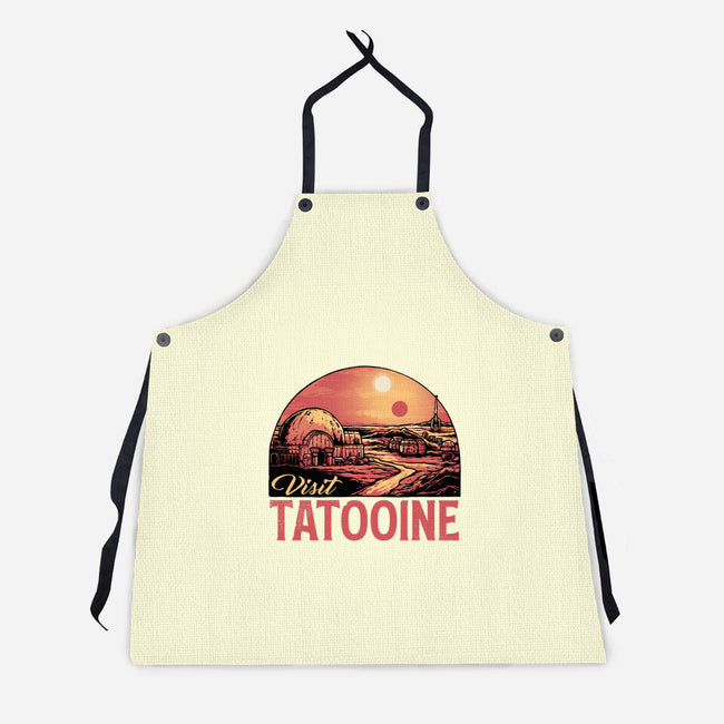 Visit This Planet-Unisex-Kitchen-Apron-glitchygorilla