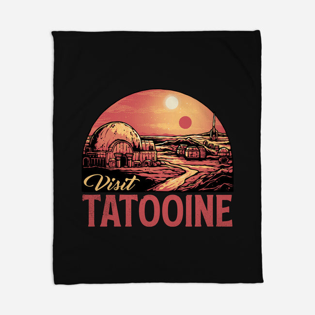 Visit This Planet-None-Fleece-Blanket-glitchygorilla