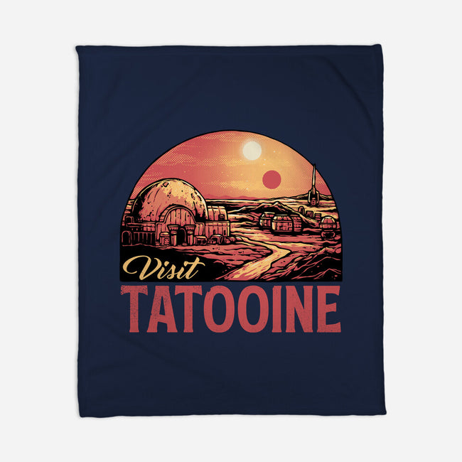 Visit This Planet-None-Fleece-Blanket-glitchygorilla
