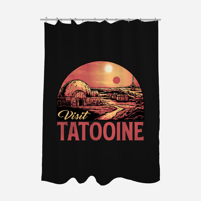 Visit This Planet-None-Polyester-Shower Curtain-glitchygorilla