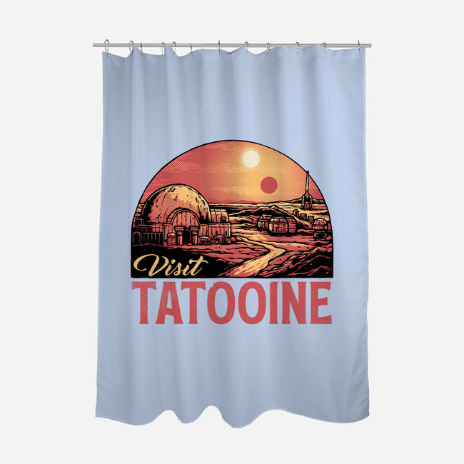 Visit This Planet-None-Polyester-Shower Curtain-glitchygorilla
