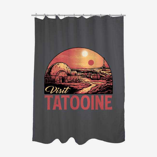 Visit This Planet-None-Polyester-Shower Curtain-glitchygorilla