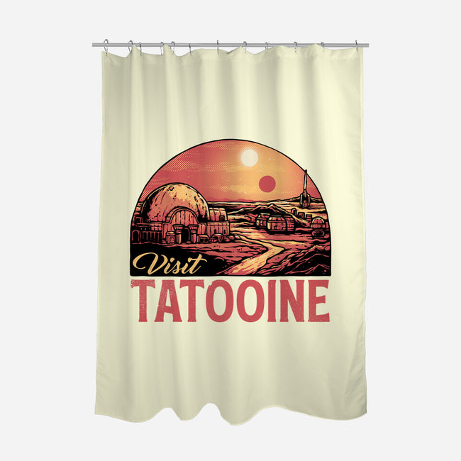 Visit This Planet-None-Polyester-Shower Curtain-glitchygorilla