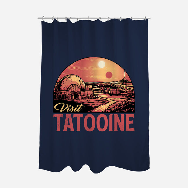 Visit This Planet-None-Polyester-Shower Curtain-glitchygorilla