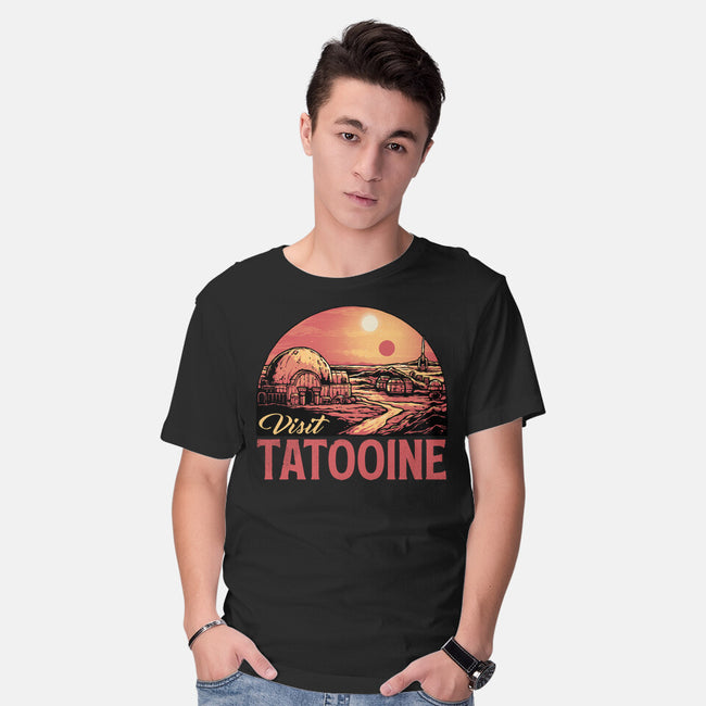 Visit This Planet-Mens-Basic-Tee-glitchygorilla