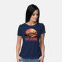 Visit This Planet-Womens-Basic-Tee-glitchygorilla