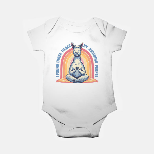 I Found Inner Peace-Baby-Basic-Onesie-glitchygorilla