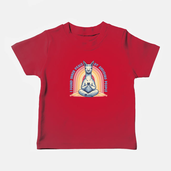 I Found Inner Peace-Baby-Basic-Tee-glitchygorilla