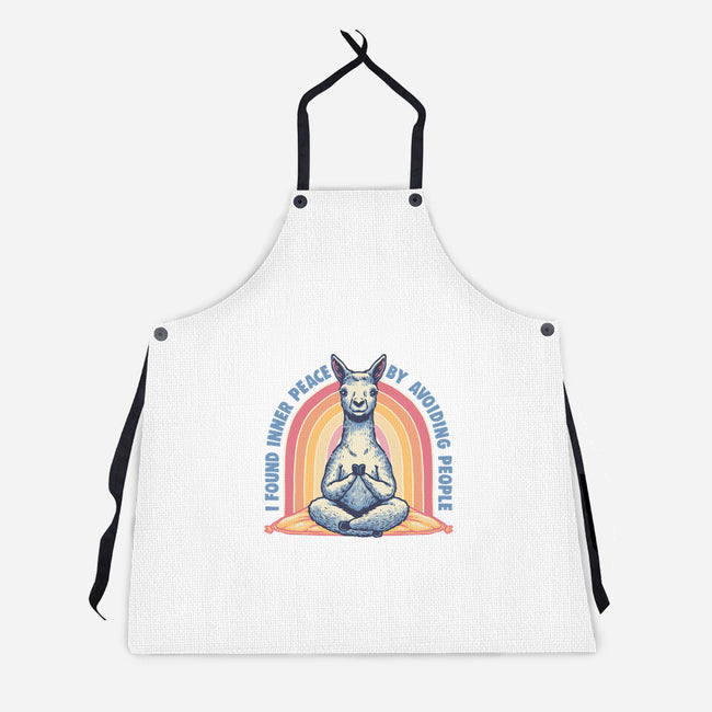 I Found Inner Peace-Unisex-Kitchen-Apron-glitchygorilla