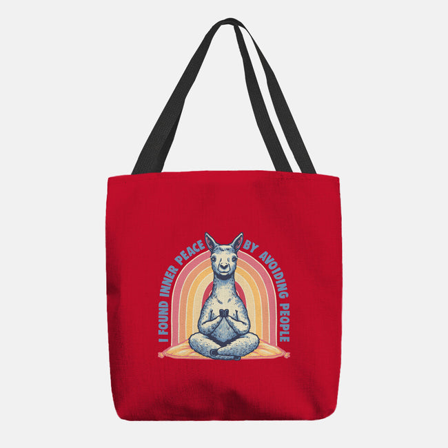 I Found Inner Peace-None-Basic Tote-Bag-glitchygorilla