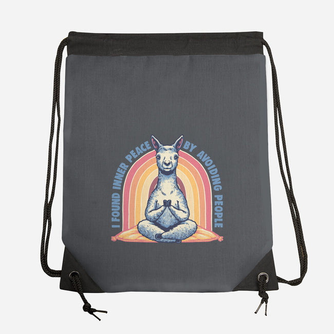 I Found Inner Peace-None-Drawstring-Bag-glitchygorilla