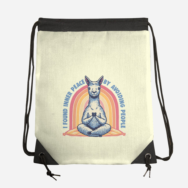 I Found Inner Peace-None-Drawstring-Bag-glitchygorilla
