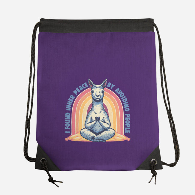 I Found Inner Peace-None-Drawstring-Bag-glitchygorilla