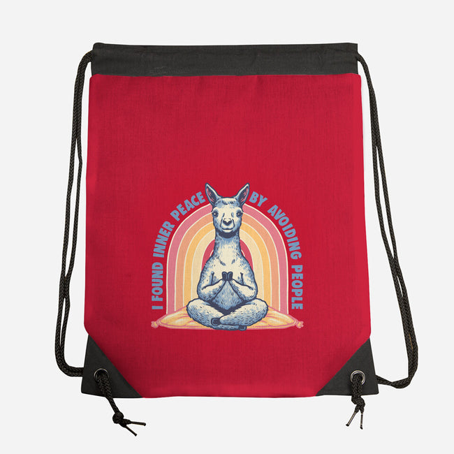 I Found Inner Peace-None-Drawstring-Bag-glitchygorilla