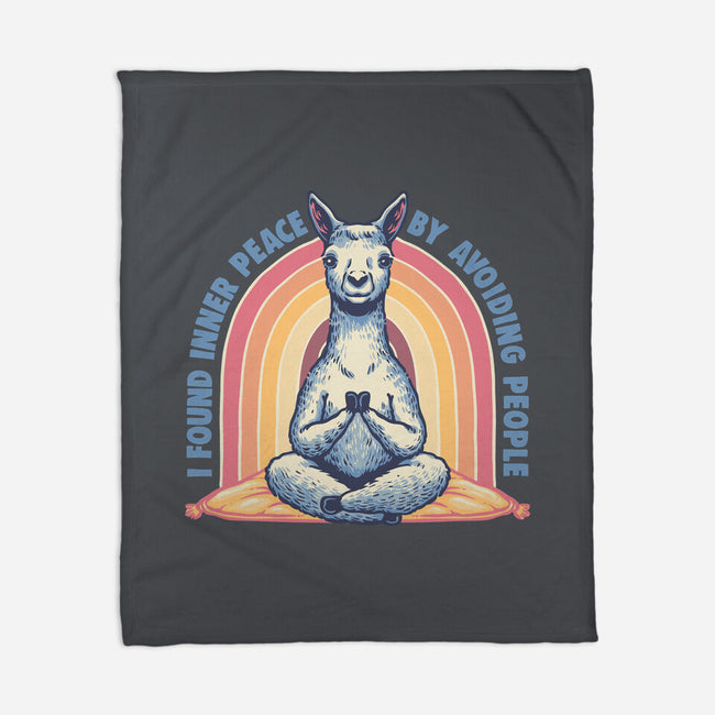 I Found Inner Peace-None-Fleece-Blanket-glitchygorilla