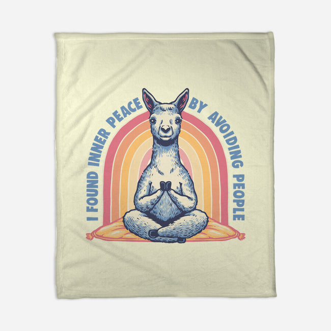 I Found Inner Peace-None-Fleece-Blanket-glitchygorilla