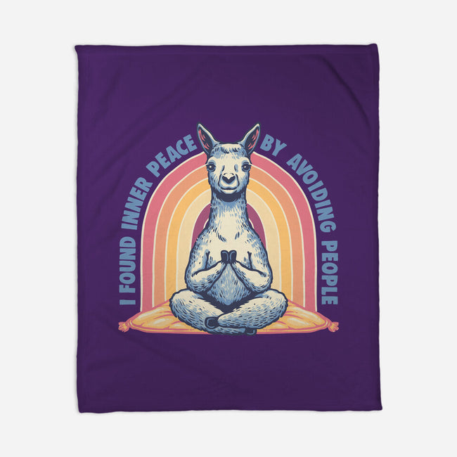 I Found Inner Peace-None-Fleece-Blanket-glitchygorilla