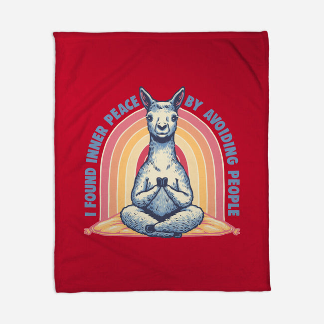 I Found Inner Peace-None-Fleece-Blanket-glitchygorilla