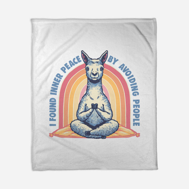 I Found Inner Peace-None-Fleece-Blanket-glitchygorilla