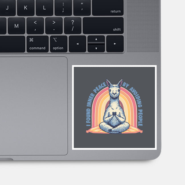 I Found Inner Peace-None-Glossy-Sticker-glitchygorilla