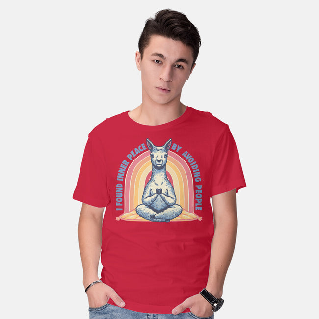 I Found Inner Peace-Mens-Basic-Tee-glitchygorilla