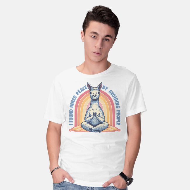I Found Inner Peace-Mens-Basic-Tee-glitchygorilla