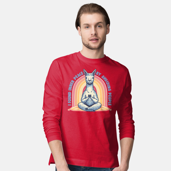 I Found Inner Peace-Mens-Long Sleeved-Tee-glitchygorilla