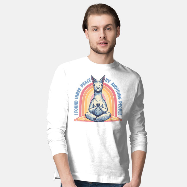 I Found Inner Peace-Mens-Long Sleeved-Tee-glitchygorilla