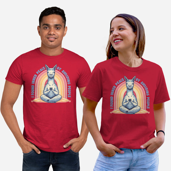 I Found Inner Peace-Unisex-Basic-Tee-glitchygorilla