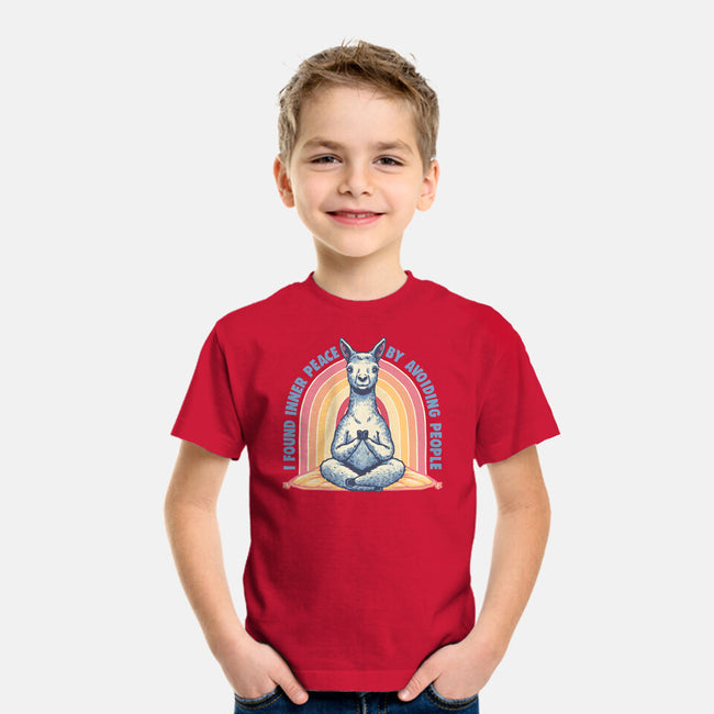 I Found Inner Peace-Youth-Basic-Tee-glitchygorilla