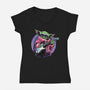 Electric Galaxy-Womens-V-Neck-Tee-glitchygorilla