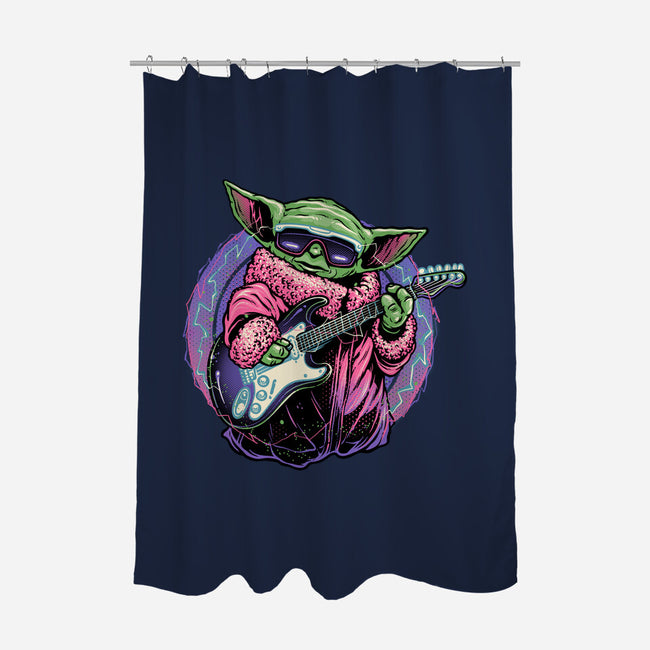 Electric Galaxy-None-Polyester-Shower Curtain-glitchygorilla