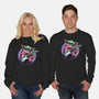 Electric Galaxy-Unisex-Crew Neck-Sweatshirt-glitchygorilla